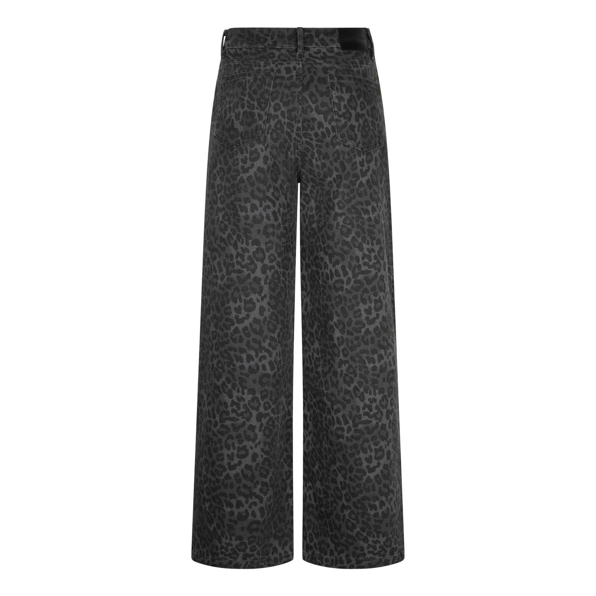Leopard Denim Trousers by EsQualo in Print | Maison Khloe