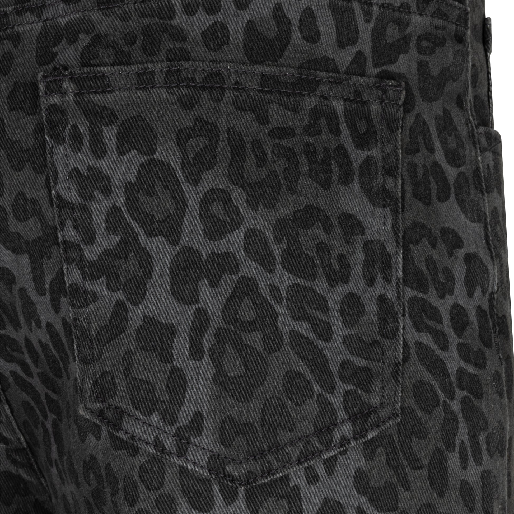 Leopard Denim Trousers by EsQualo in Print | Maison Khloe