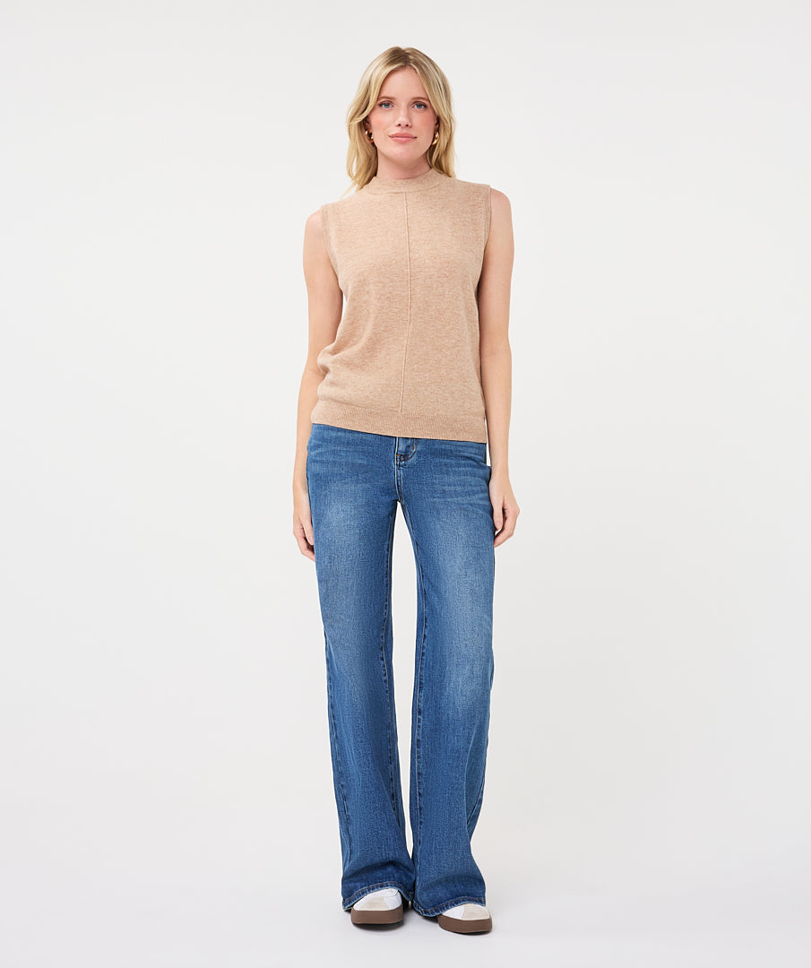 Knit Wool Singlet by EsQualo in Sand | Maison Khloe