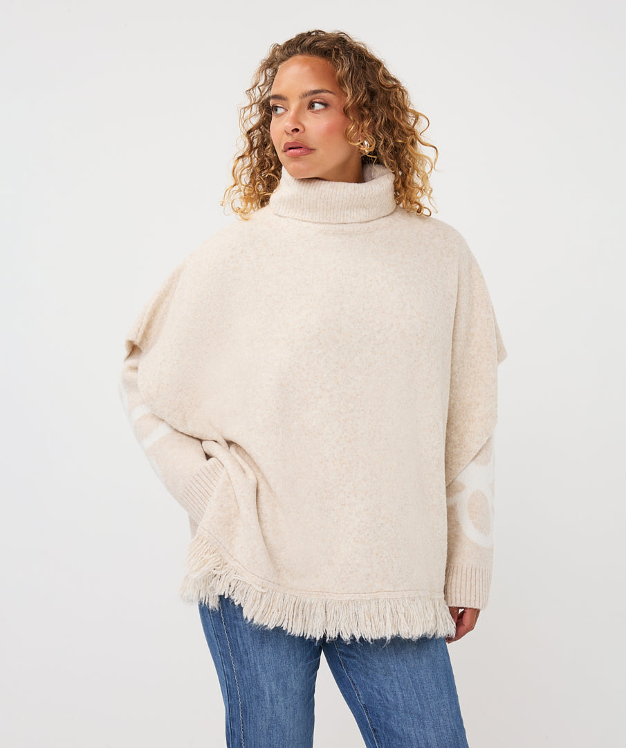 Collar Poncho by EsQualo in Black | Maison Khloe