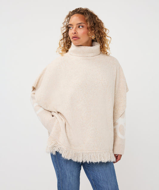 Collar Poncho by EsQualo in Black | Maison Khloe