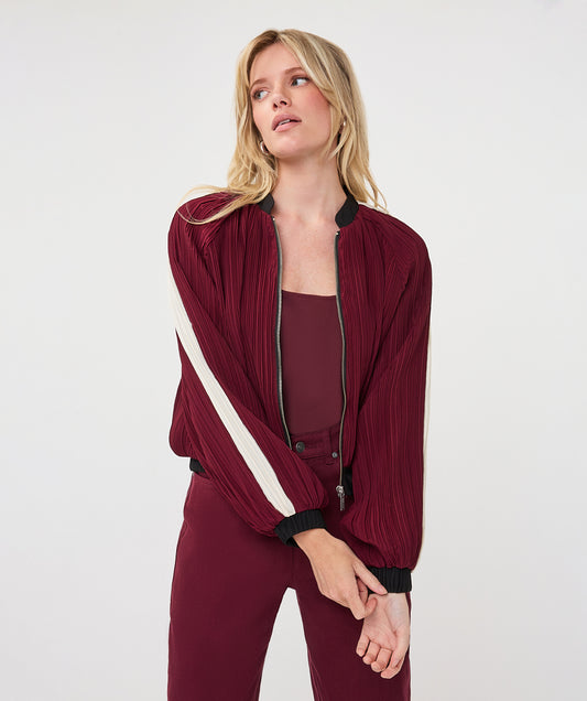Plisse Bomber Jacket by EsQualo Outerwear ESQUALO