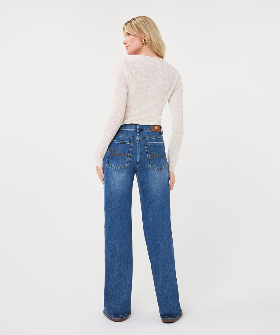 Long-Sleeve Fancy Top by EsQualo in Off White | Maison Khloe