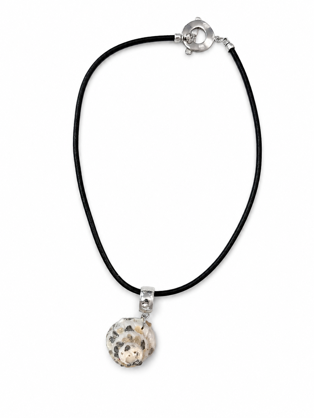 Silver plated sea stone necklace by Rhondi Rocks Jewelry Rhondi Rocks