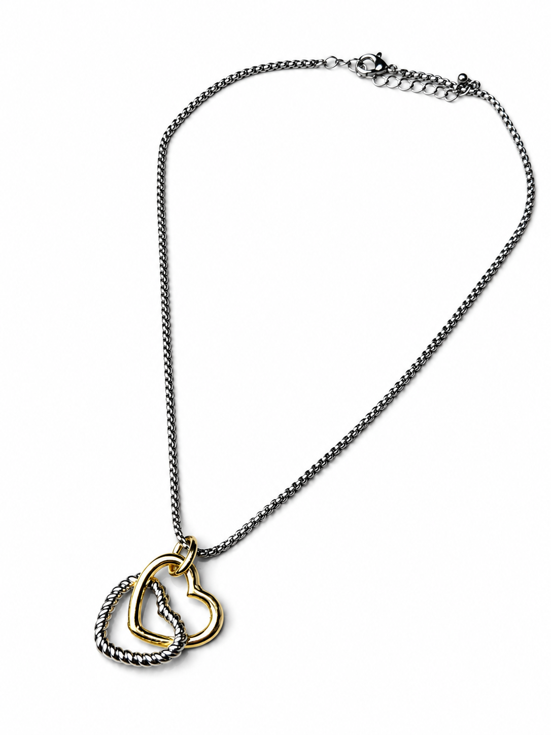 Intertwined Hearts Necklace Necklace King of Glitz