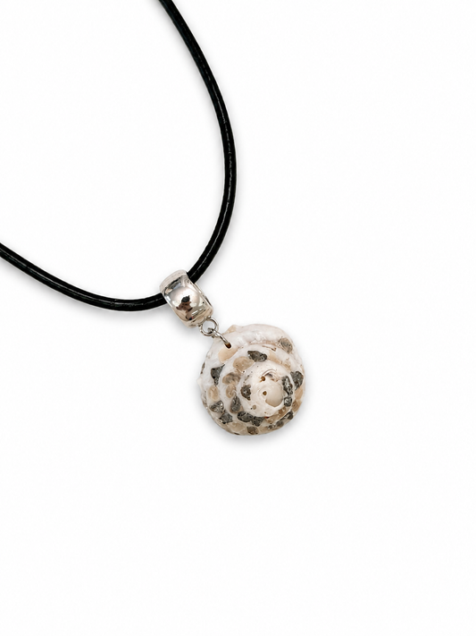 Silver plated sea stone necklace by Rhondi Rocks Jewelry Rhondi Rocks