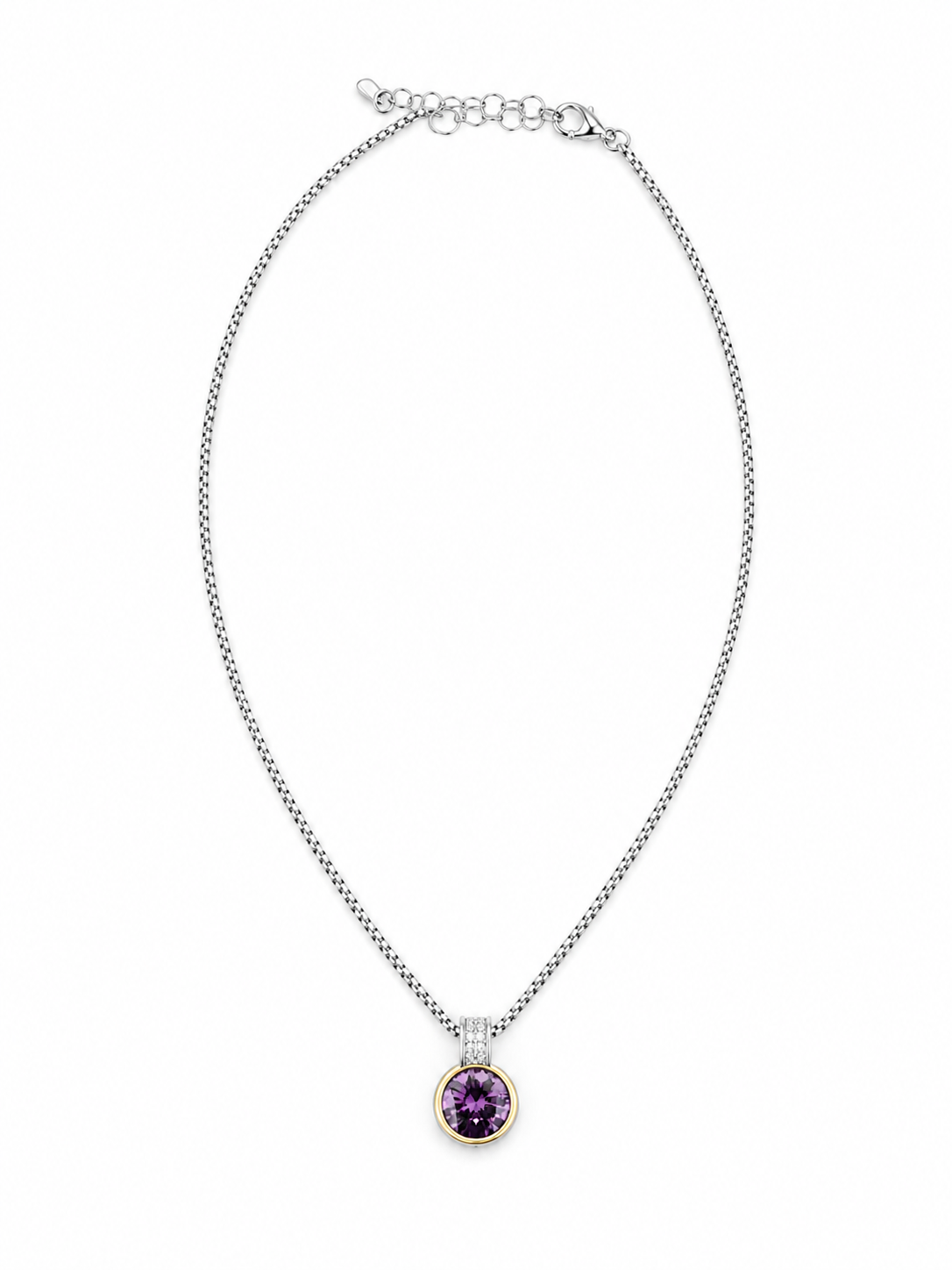 Purple Luxe Pendant Necklace Accessories King of Glitz