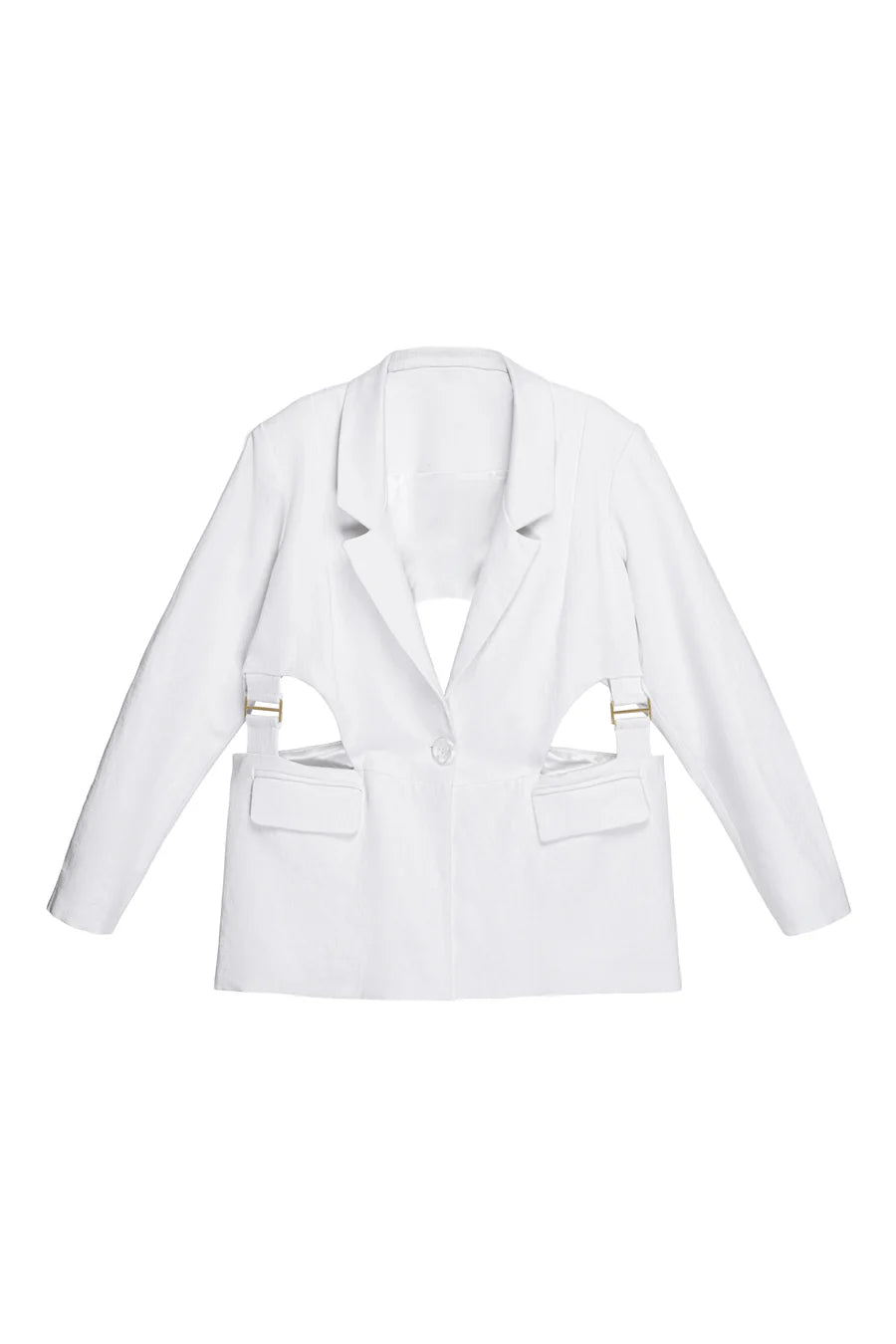 White blazer on a white background