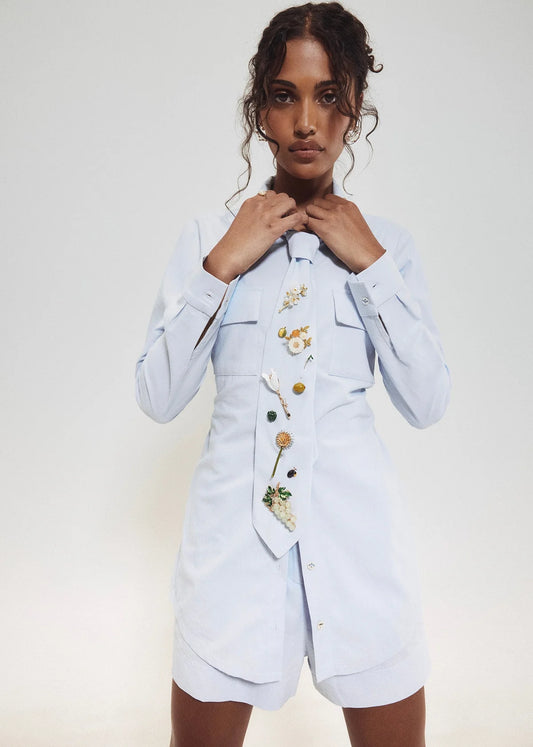 Tie-Blouse with Pins by Hilary MacMillan Blouse Hilary MacMillan