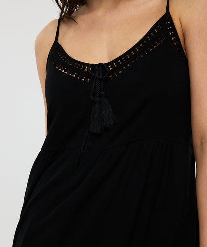 Crinkle Lace Tape Dress by EsQualo