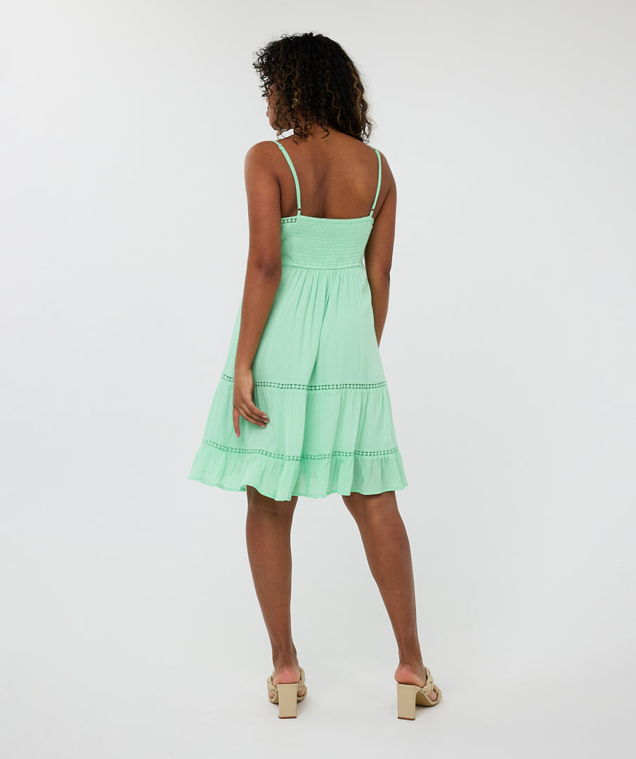 Crinkle Lace Tape Dress by EsQualo
