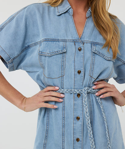Denim Dress Short by Esqualo
