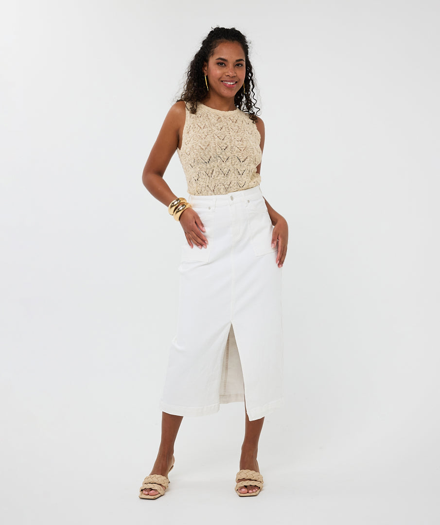 Maxi Button Front Skirt by EsQualo