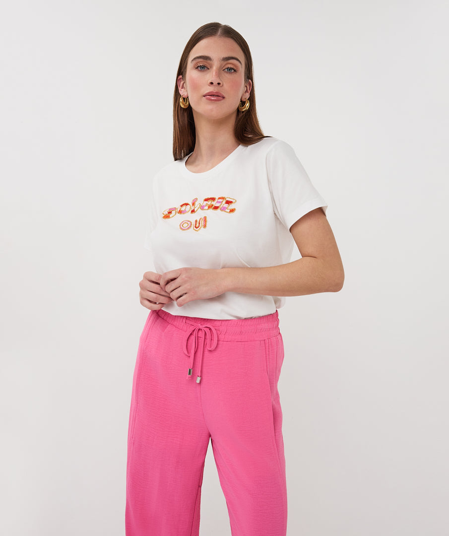 Seed Bead T-shirt by EsQualo Tops EsQualo