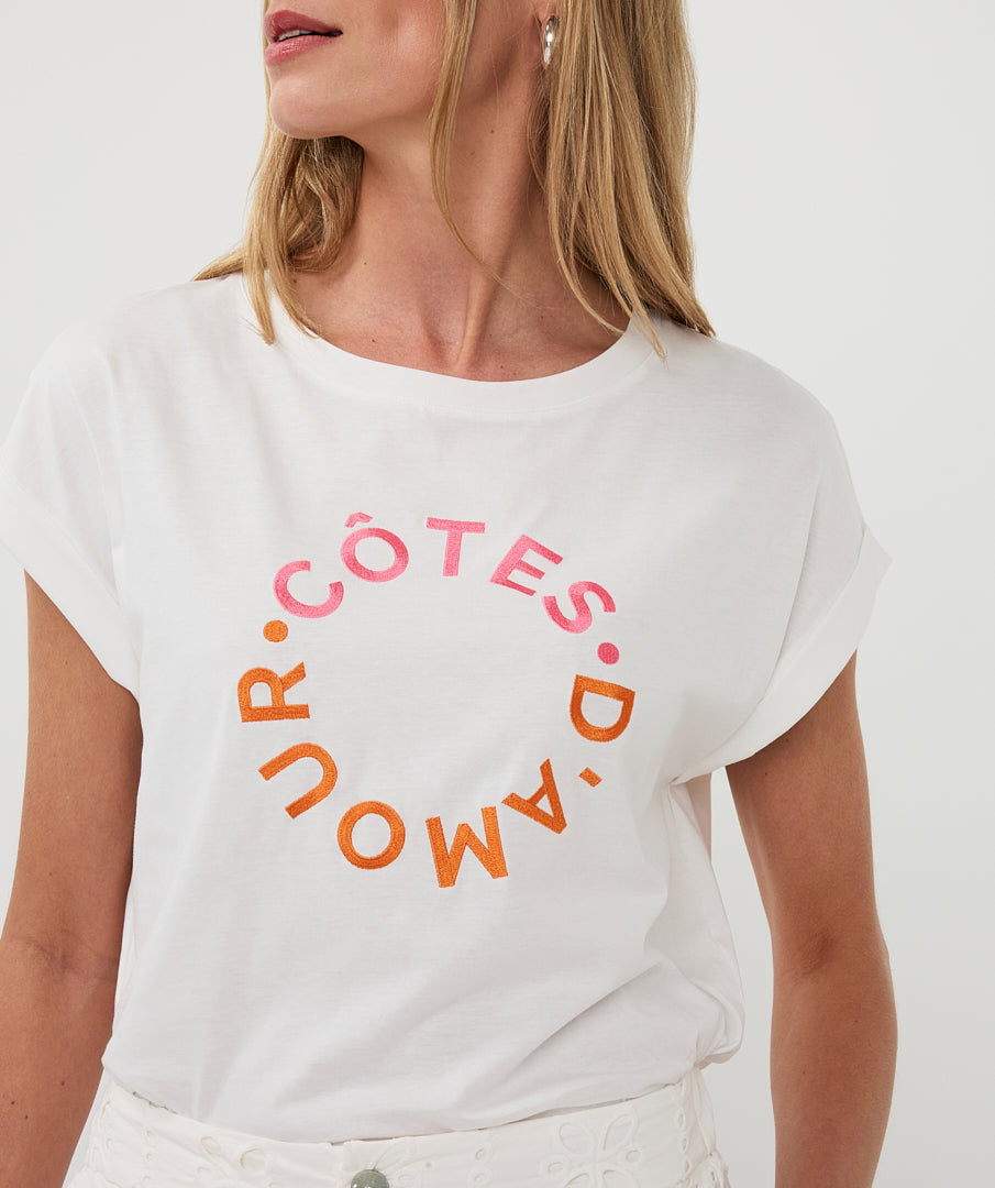 Oversize Sleeveless T-shirt by EsQualo Tops EsQualo White
