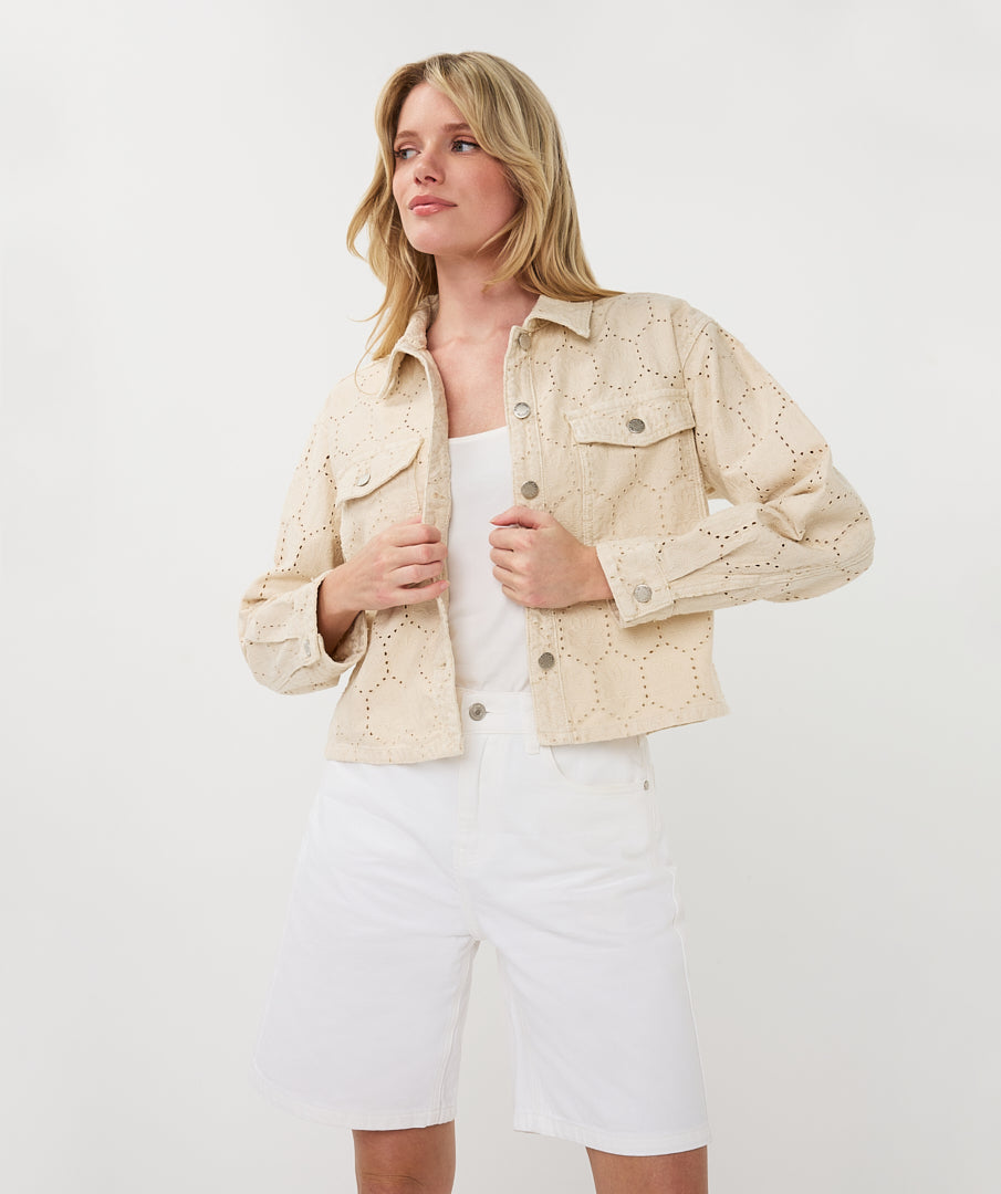 Jean Jacket by EsQualo Denims EsQualo Natural