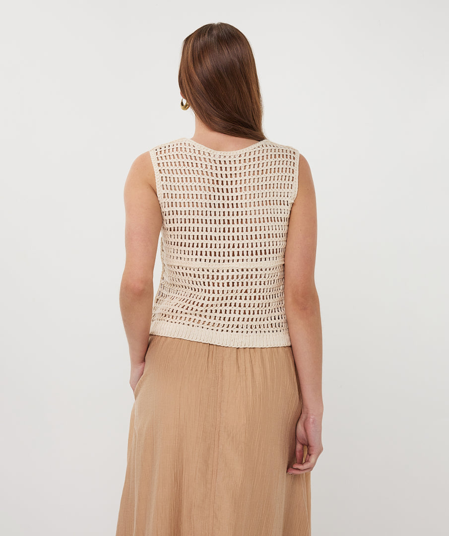 Crochet Style Vest by EsQualo Knits & Sweaters EsQualo