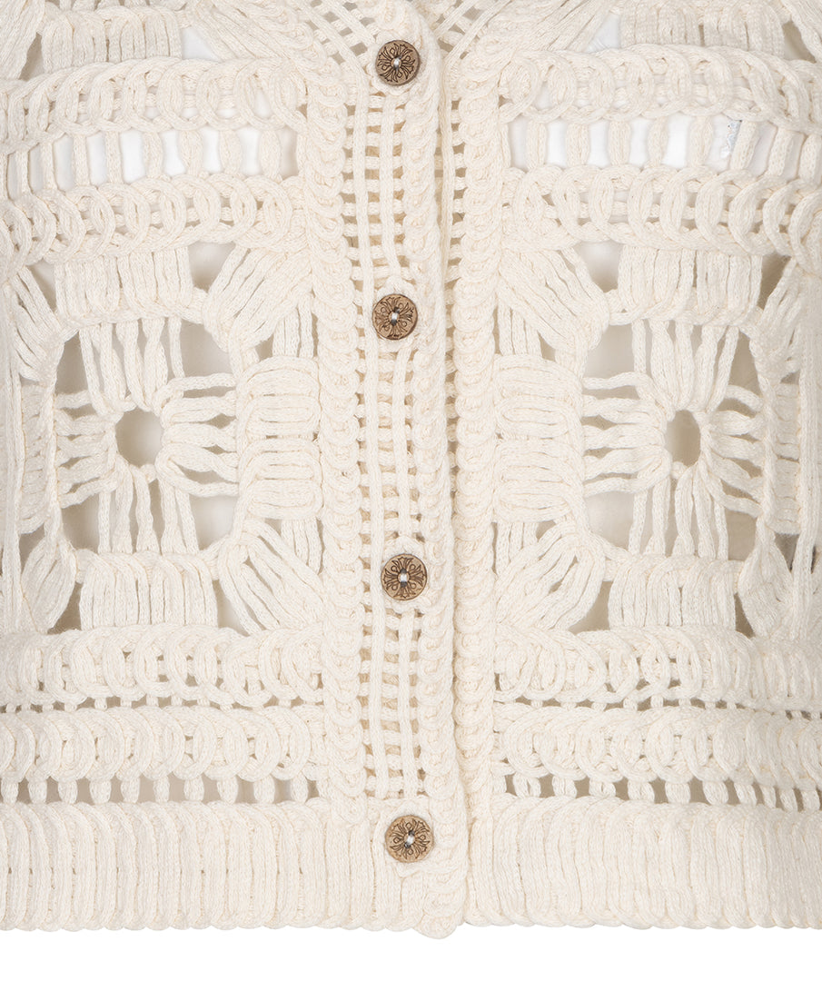 Crochet Style Vest by EsQualo Knits & Sweaters EsQualo