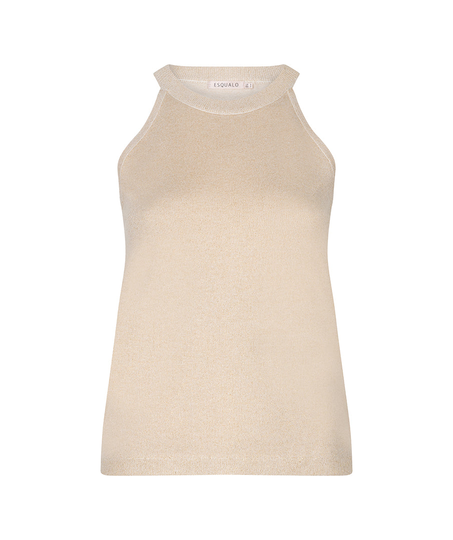 Racerback Tank with Shimmer by EsQualo Tops EsQualo Gold Shimmer