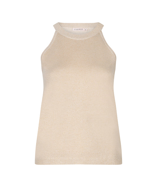 Racerback Tank with Shimmer by EsQualo Tops EsQualo Gold Shimmer