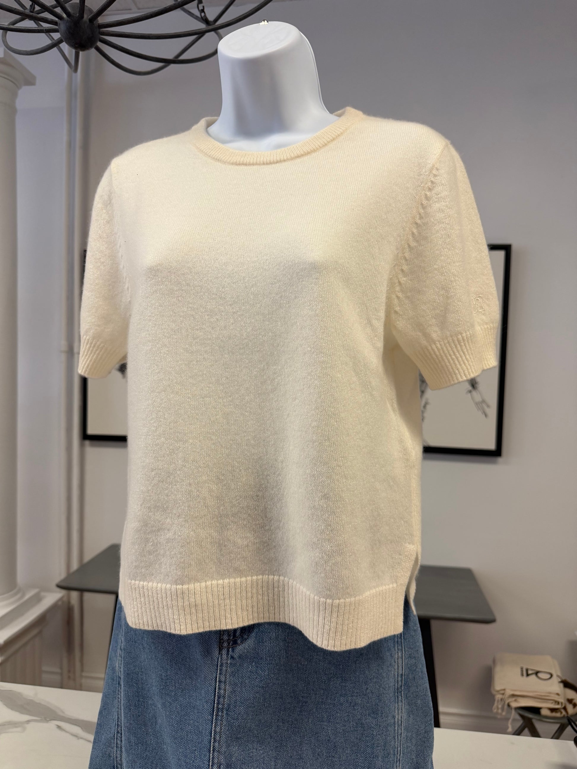 Sidonie Short Sleeve Cashmere by NotShy Knits & Sweaters NotShy Ecru