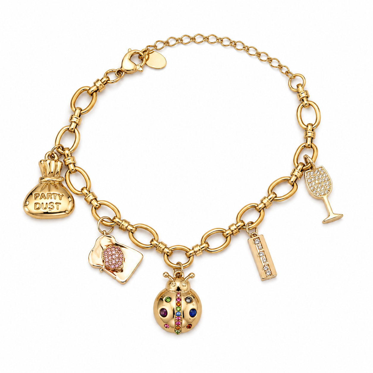 Beatle Charm Bracelet by Hoopla