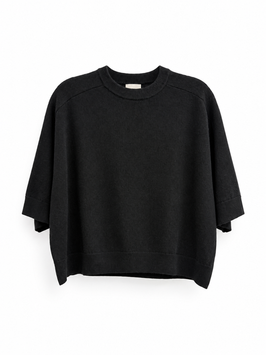 Lilou 3/4 Sleeve Cashmere by NotShy Knits & Sweaters NOT SHY Black