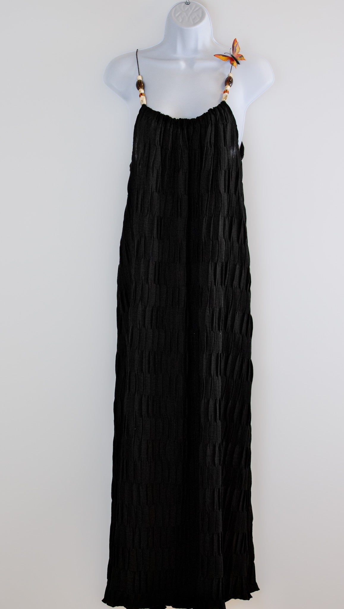 Tank Dress with Beads by Jessica Laura Dress Jessica Laura Black