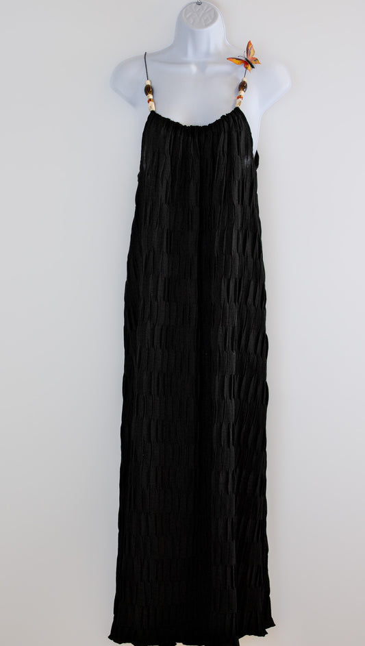 Tank Dress with Beads by Jessica Laura Dress Jessica Laura Black