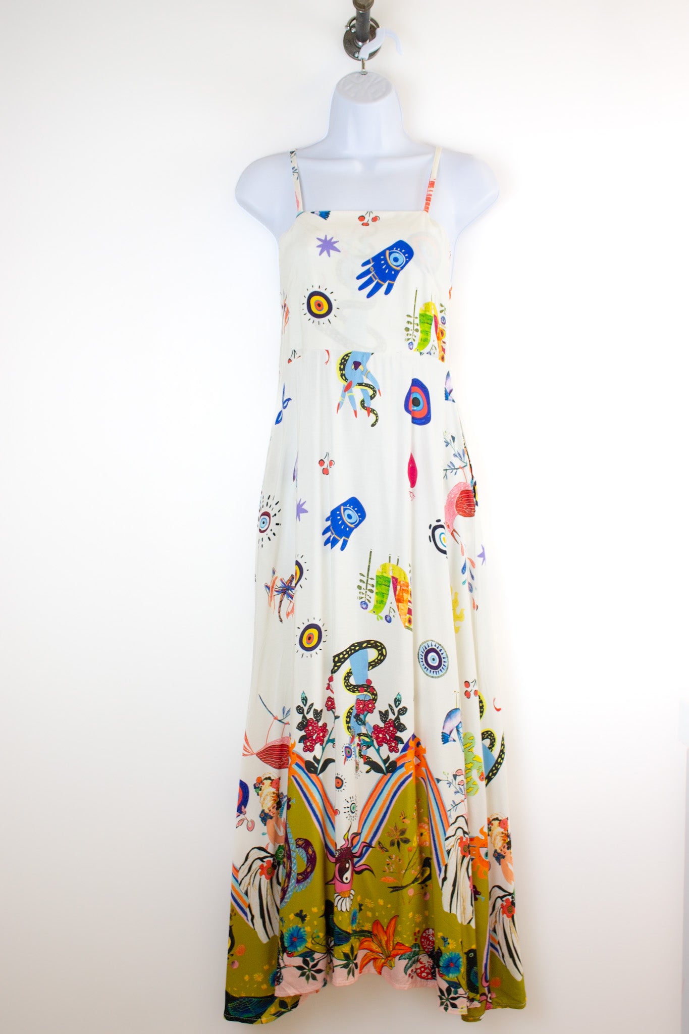 Abstract Print Dress by Jessica Laura Dress Jessica Laura Ivory