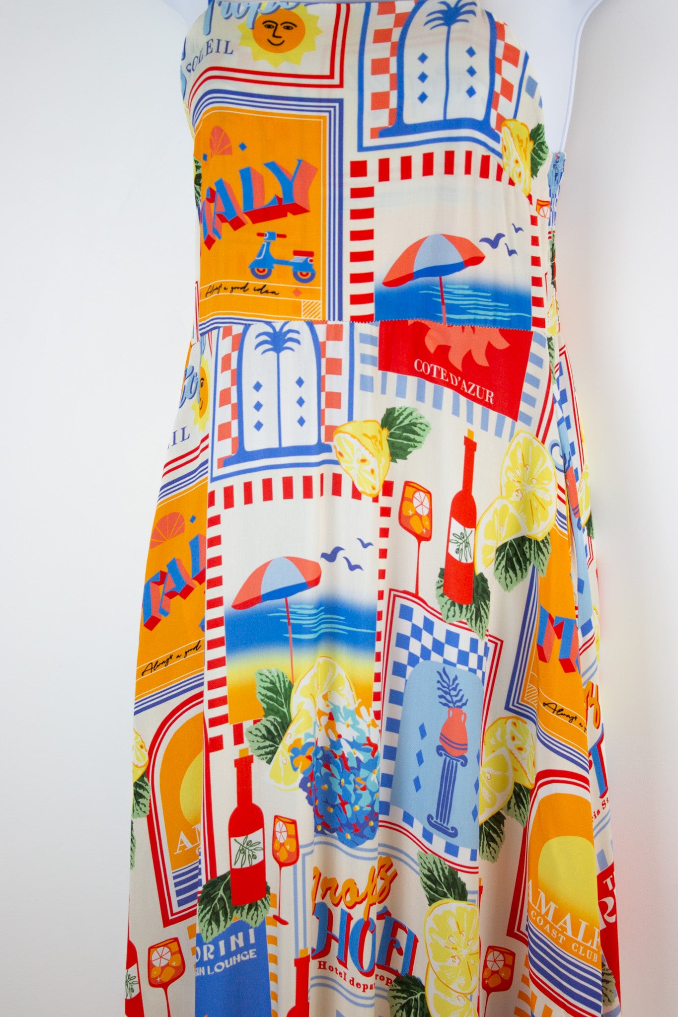 Mediterranean Print Dress by Jessica Laura Dress Jessica Laura Vibrant