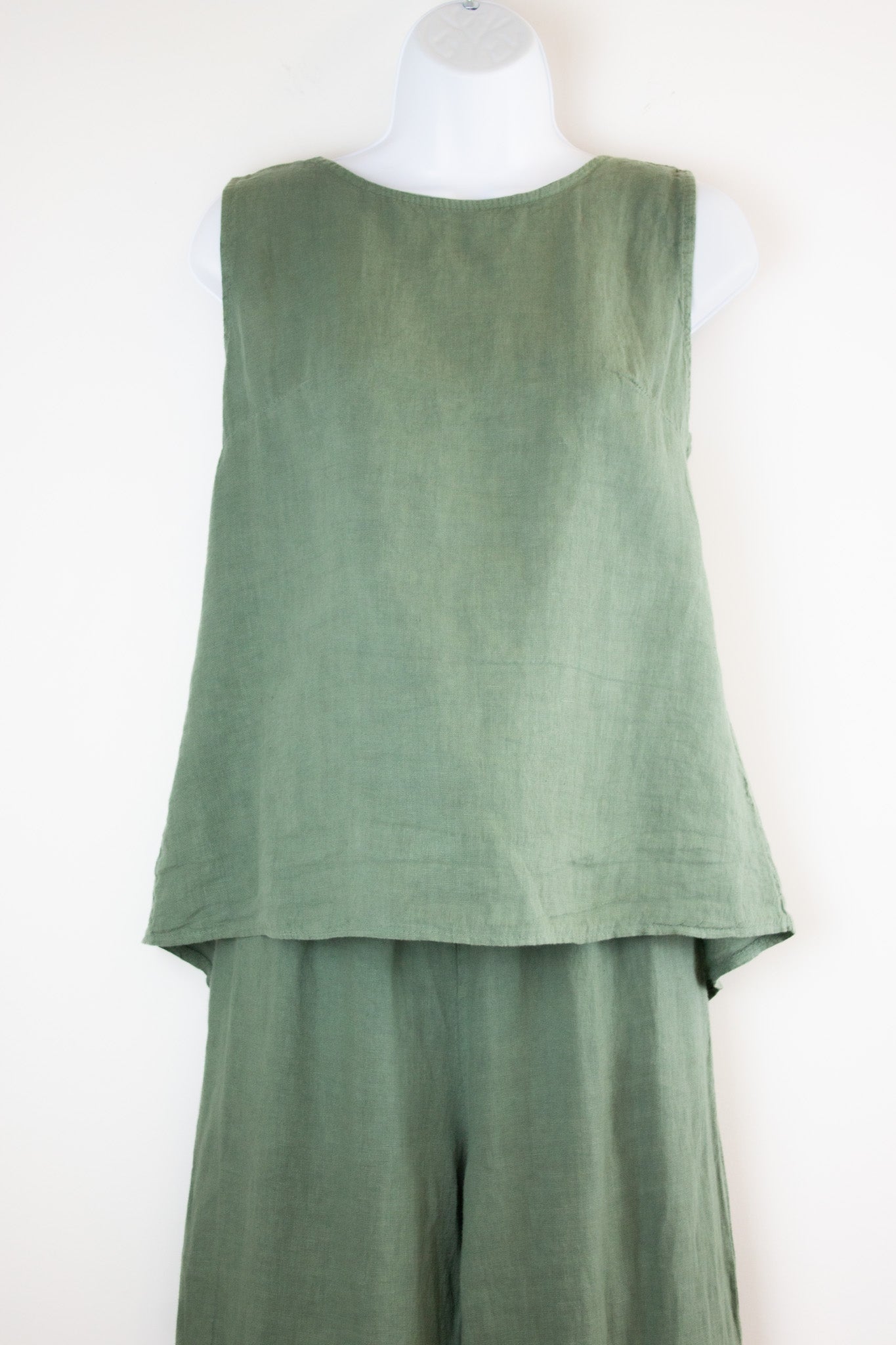 Linen Button Back Tank by Jessica Laura Tank Jessica Laura