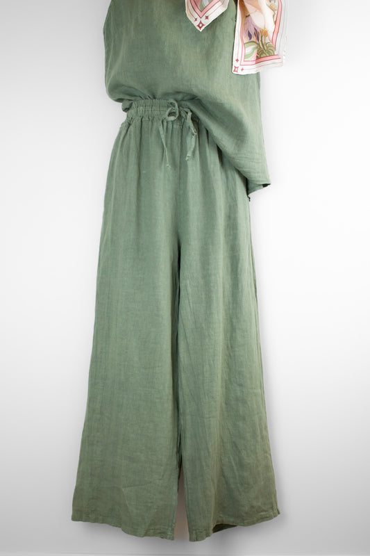 Linen Button Back Tank by Jessica Laura Tank Jessica Laura