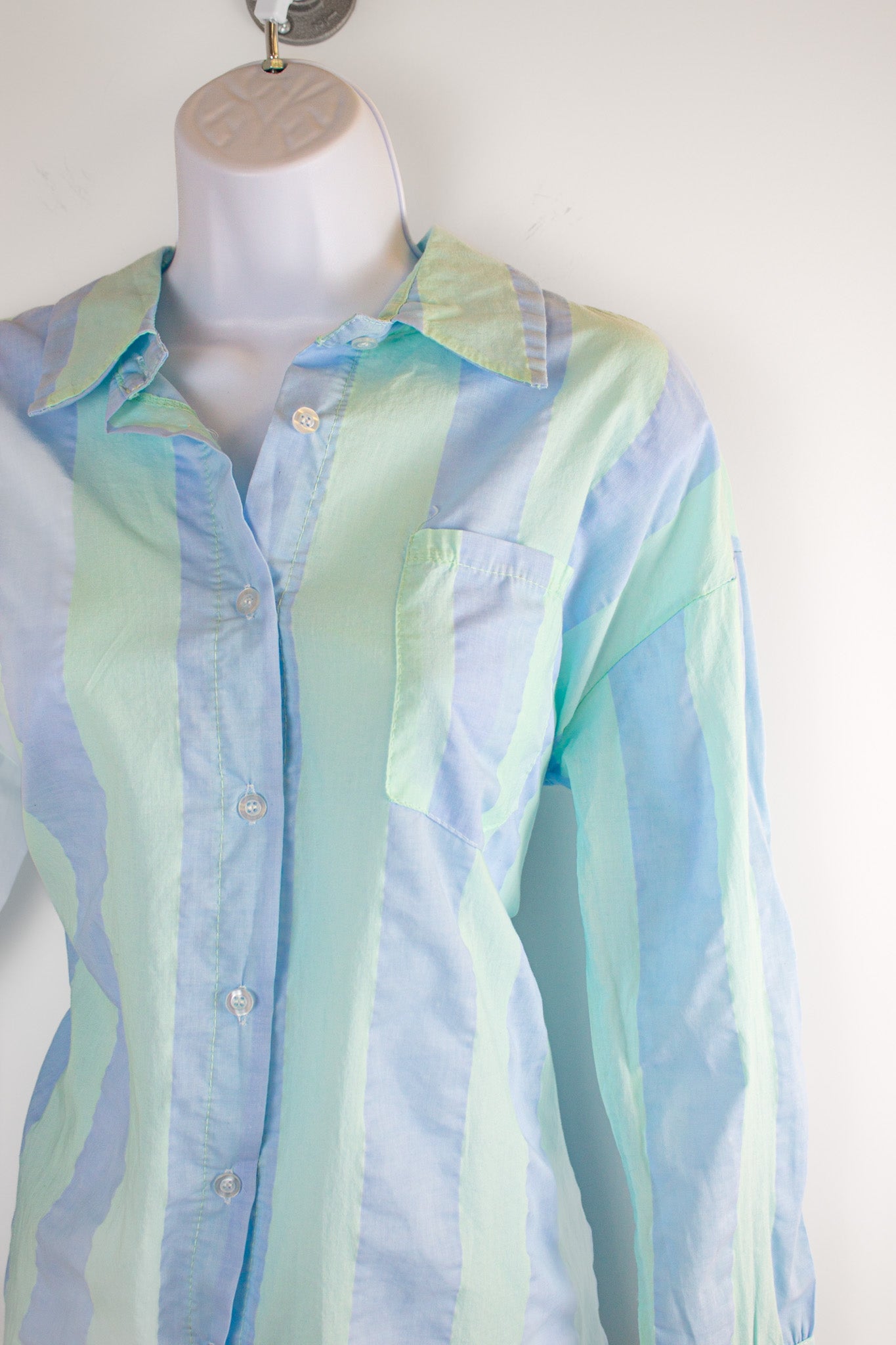 Stripe Shirt by Jessica Laura Blouse Jessica Laura Aqua