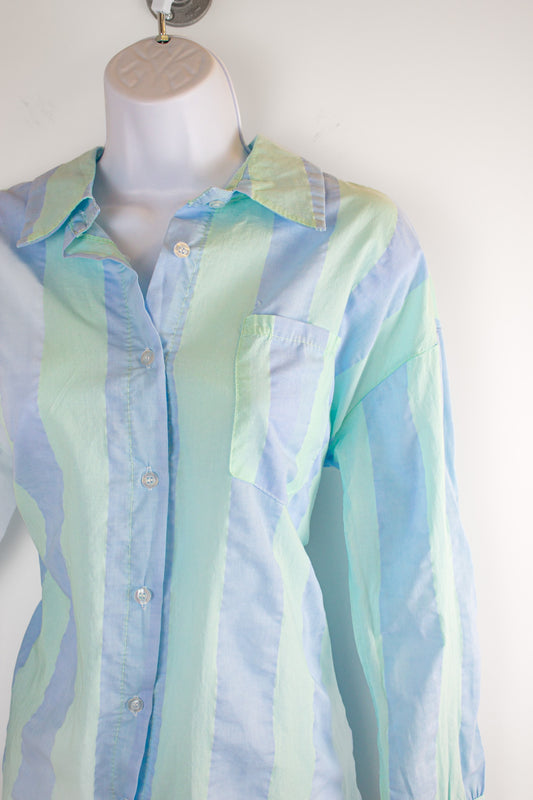 Stripe Shirt by Jessica Laura Blouse Jessica Laura Aqua