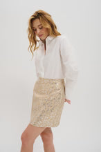 Vanessa Skirt in Sequins by Lele de Baltzac Skirts & Shorts Lele de Baltzac Metallic Gold