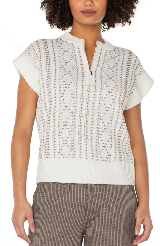 Cream Knit vest by Liverpool Vest Liverpool