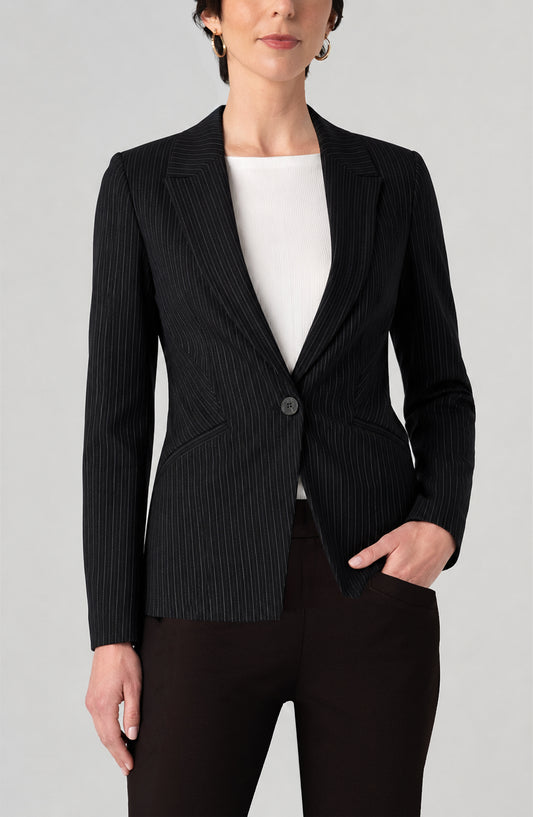 Fitted Cutaway Blazer LM1C98TY01 Suiting LIVERPOOL JEANS COMPANY Black