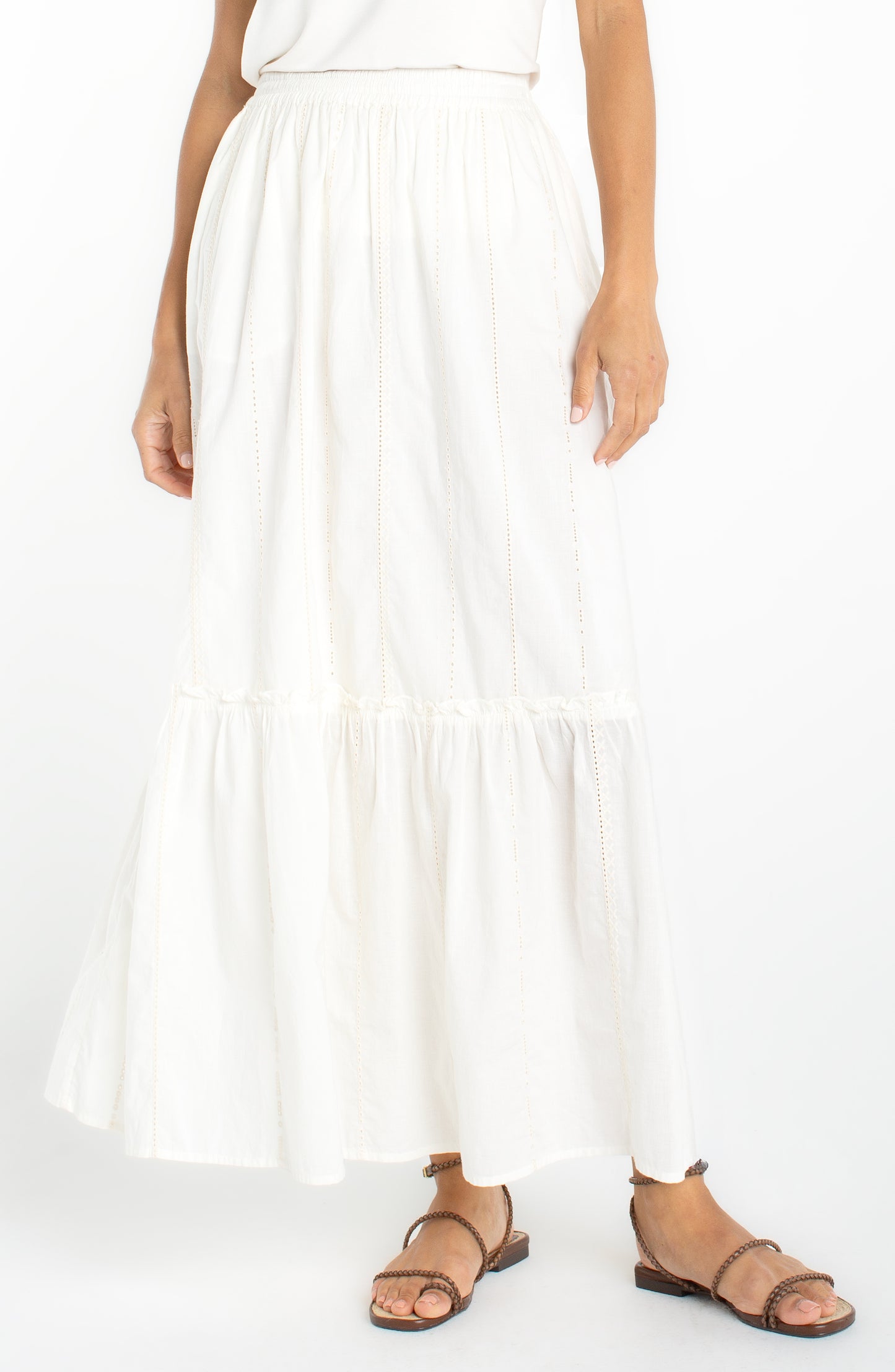 Embroidered Maxi Skirt by Liverpool Maxi Skirt Liverpool