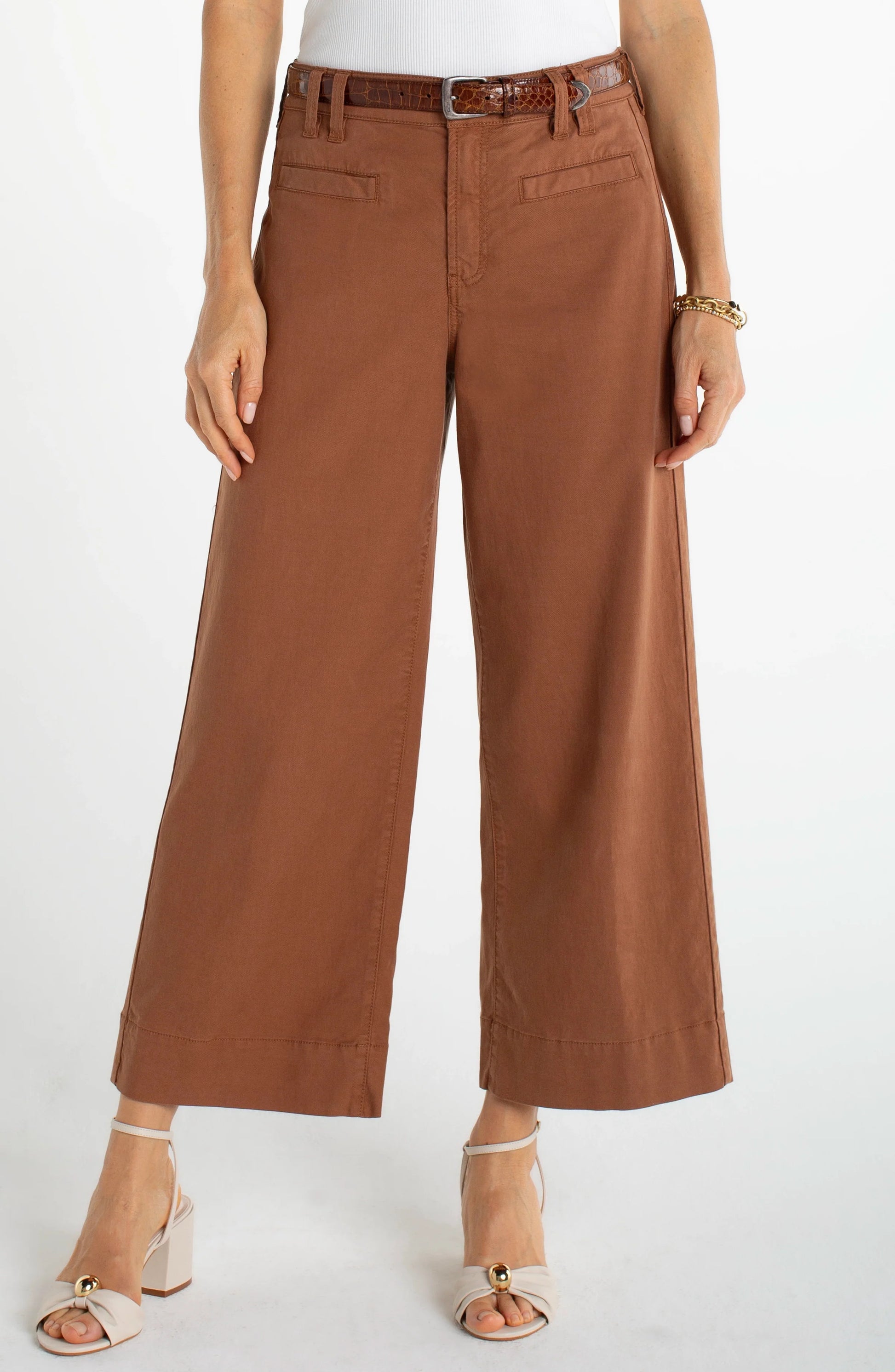 High Rise Wide Leg Crop by Liverpool Denims Liverpool Mocha