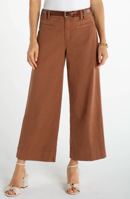 High Rise Wide Leg Crop by Liverpool Denims Liverpool Mocha