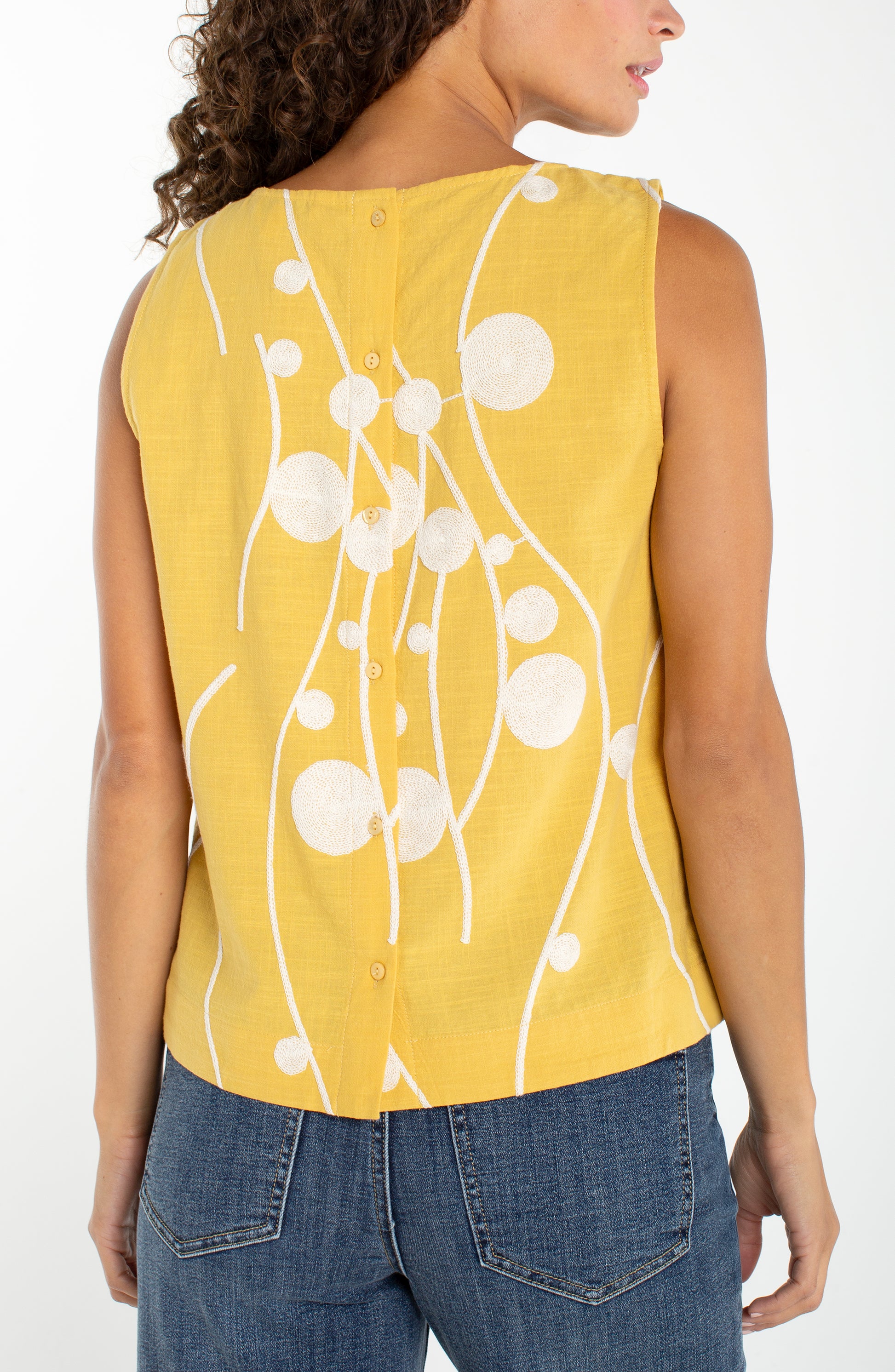 Sleeveless Button Back Top by Liverpool Blouse Liverpool
