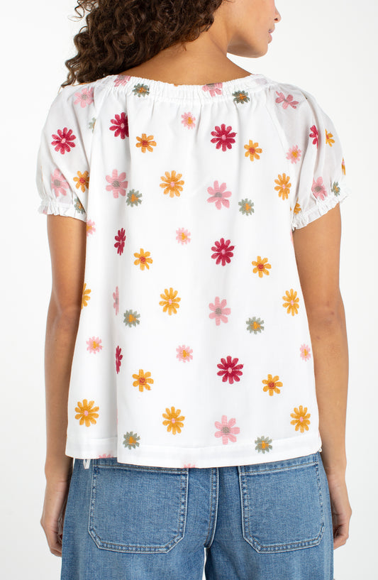 Short Sleeve Floral Top by Liverpool