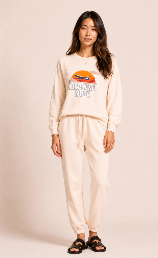 Sweatshirt with Travel Motif by Pink Martini Maison Khloe
