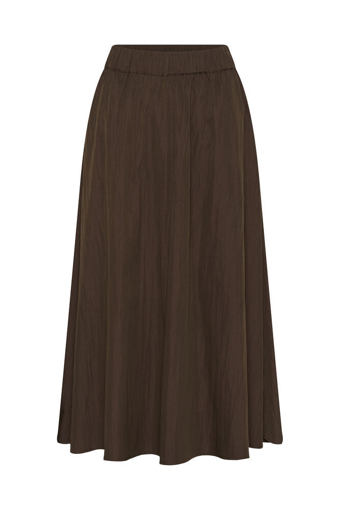 Saint Tropez Tonja Full-Length A-Line Skirt in Chocolate Brown