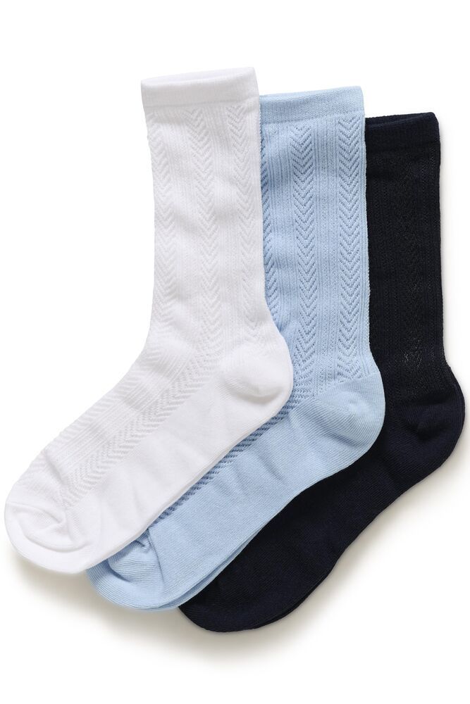 Tea three-pack socks in Blue Nightsky, pale blue and white by Saint Tropez