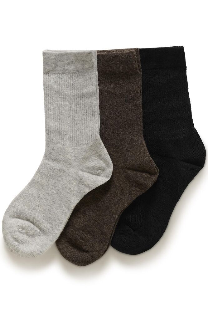 Saint Tropez Tenna Wool-Blend Socks in Brown Grey Black Box