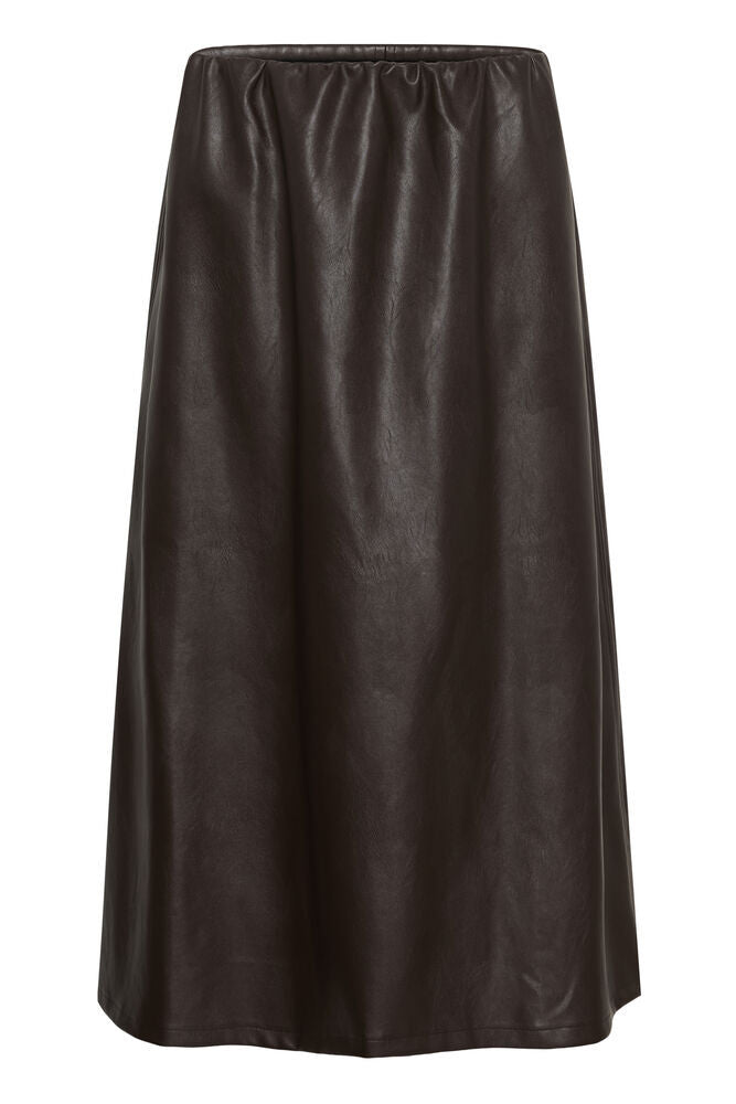 CUlilli PU Skirt by Culture in Coffee Bean | Maison Khloe