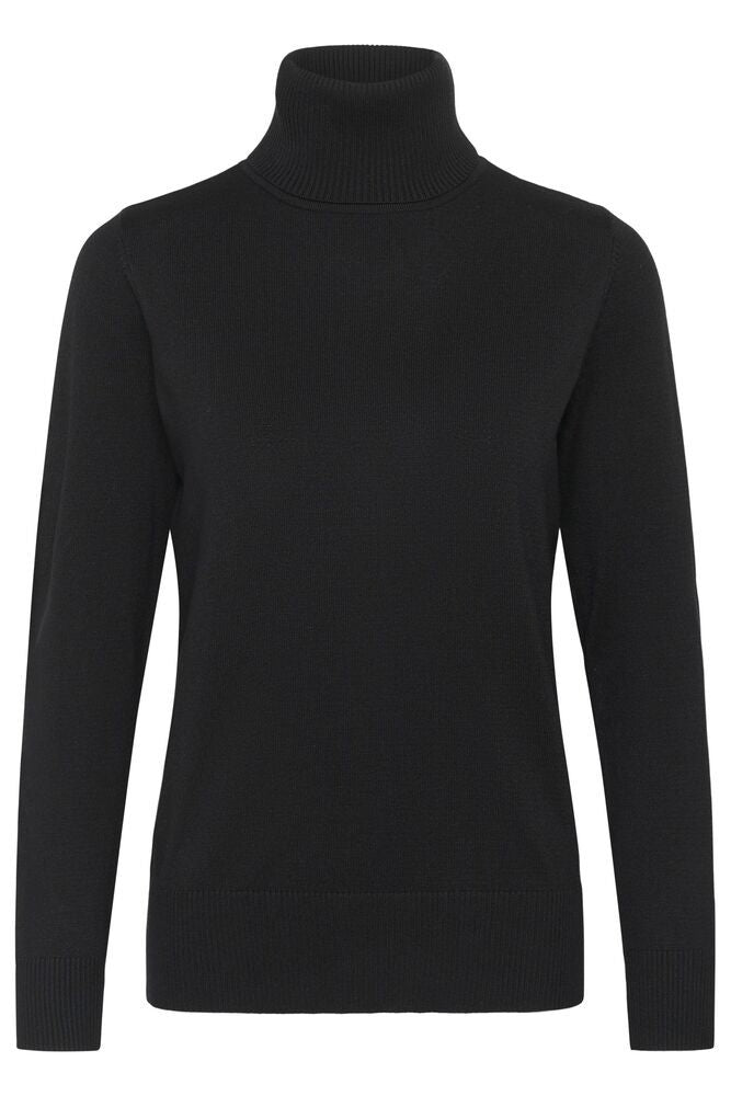 Mila Rollneck Pullover in Black by Saint Tropez