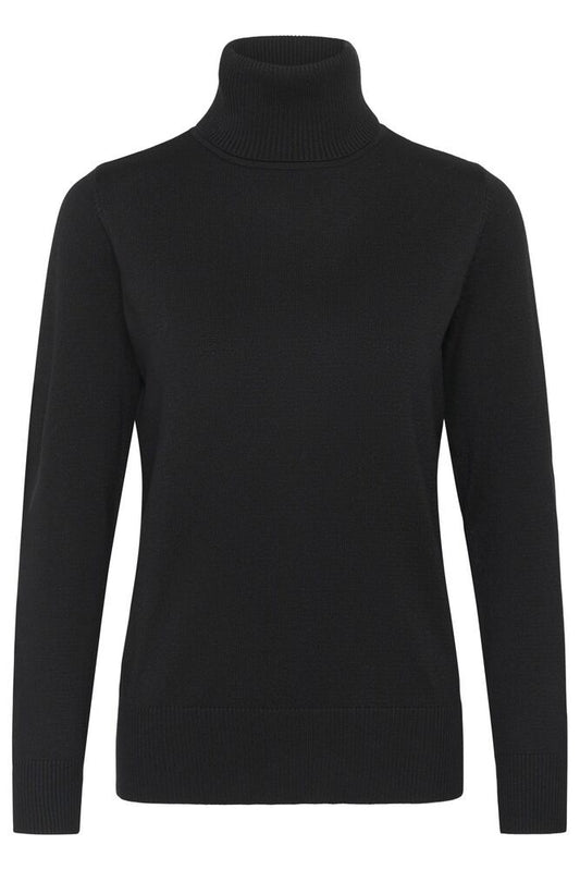 Mila Rollneck Pullover in Black by Saint Tropez